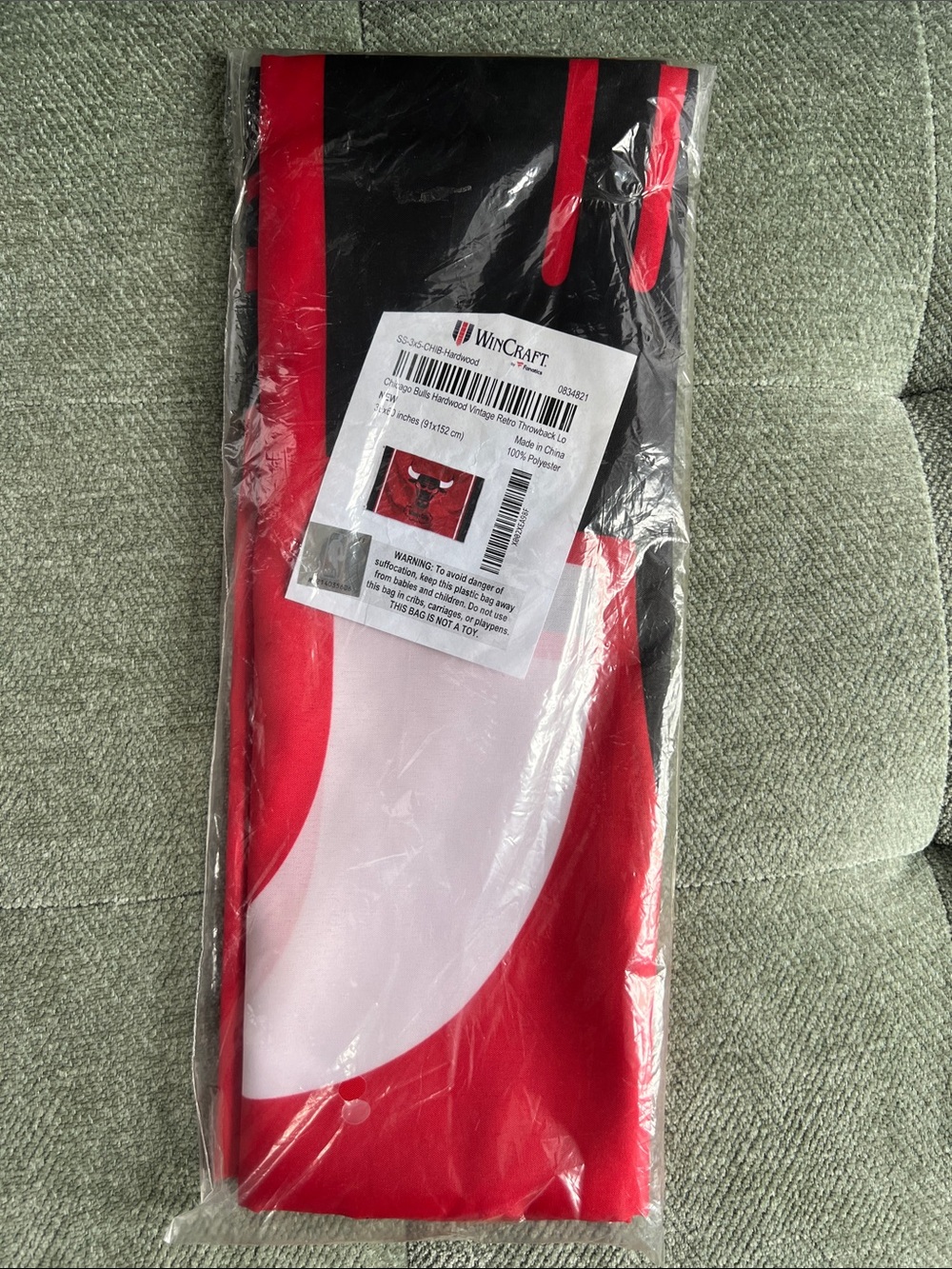 Wincraft Red Black White Chicago Bulls Flag